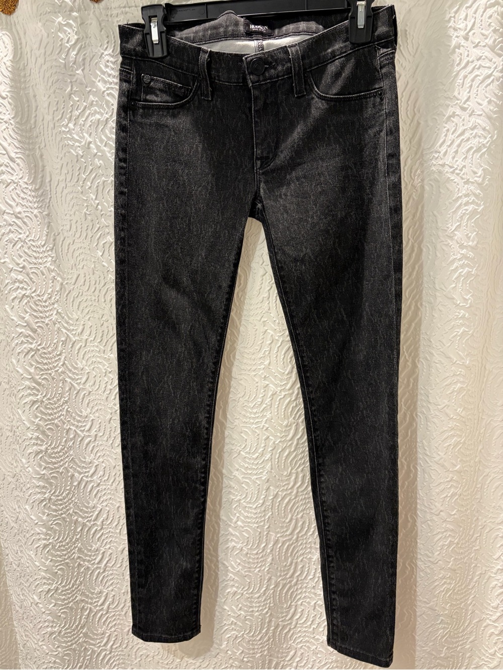 Hudson 26 Black Washed acid skinny jeans